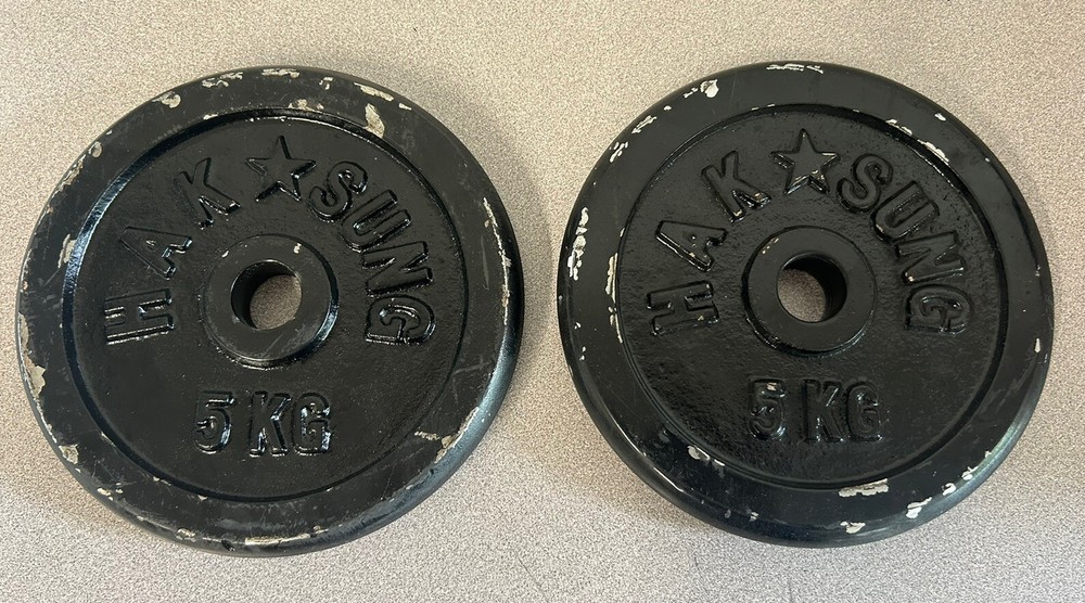 2 Hak Sung 5KG (11lbs Pounds) 1” Standard Free weights Rare