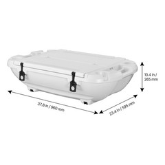 Uimoso 40QT Floating Cooler Ice ChestDual-Sided Lids for Water Land & Lake White