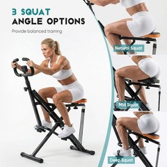 Squat Machin 330lb Capacity Heavy Duty Full Body Exercise Rower Exercise Machine