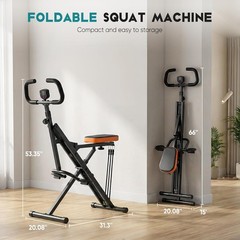Squat Machin 330lb Capacity Heavy Duty Full Body Exercise Rower Exercise Machine