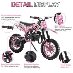 Gas Dirt Bikes Mini Dirt Bike 50CC 2-Stroke Gas Bike Motocross Moto for Kids