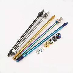 Titanium Motorcycle Axis Axle Roller w/ Nuts M10 M12*230/260/280/320/340/370