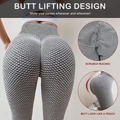 Women&rsquo;s Grid Yoga Pants Breathable Sport Gym Fitness Push Up High Waist Leggings