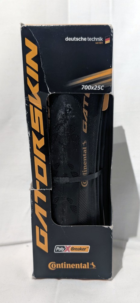 Continental Gatorskin Tire 700x25C PolyX Breaker Road Bike Folding Black – NEW
