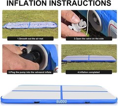 Inflatable Gymnatsics Mat Tumble Track 10ft with Air Pump for Home Use/Trainin