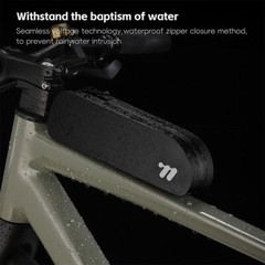 WEST BIKING Bicycle Bag Waterproof Bolt Strap Road Bike Top Tube Bag Black 0.7L