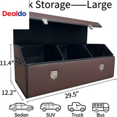 Trunk Organizer for Car with Lid,Foldable Trunk Organizer for Suvs & Sedans,Mult