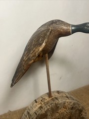 miniature flying mallard drake decoy sculpture vintage unknown