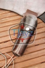 USA SELLER 44/45 Cal Holster Gun Belt Drop Loop 100% LEATHER Western RIG SASS