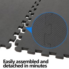 24 »L x24 »W x 0.5 »Puzzle Exercise Floor Mat Interlocking EVA Foam Tile 6 Piece