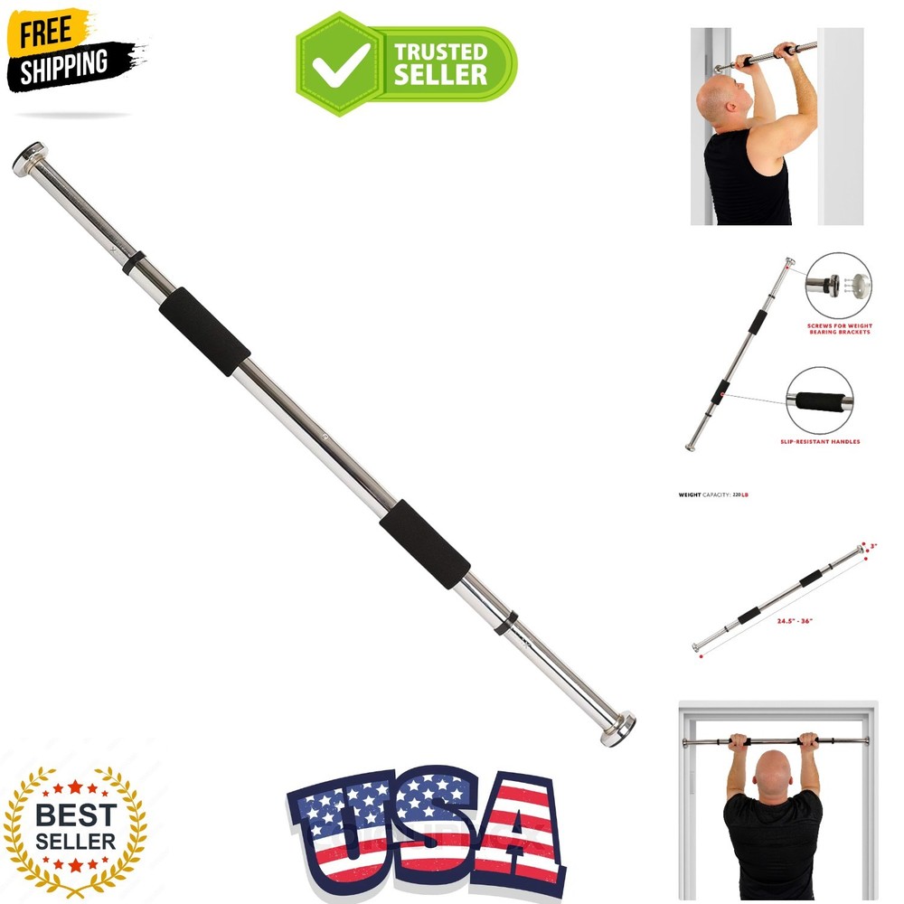 Adjustable Doorway Pull Up Bar – Chin Up Bar for Home Gym Training
