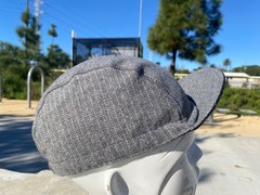 Wool cycling cap color gray HANDMADE IN USA