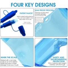 WEST BIKING 2L Water Bladder Bag Blue Transparent Quick Release Drink Water Bag