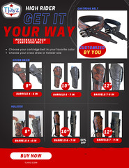 USA SELLER Western cowboy Gun Leather Cross Draw gun Holster Fits to 4&Prime;-6&Prime; Barre