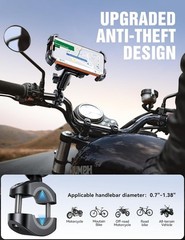 JOYROOM Motorcycle Phone Mount Holder – Anti-Shock for 4.7-7&Prime; Phones