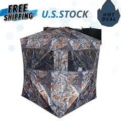 NEW 3 Person Hunting Blind Portable Ground Silent Windows Durable Tent Deer