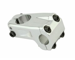 NEW! GENUINE 50MM LONG ALLOY BMX BICYCLE STEM (28.6/22.2MM) 7326 IN SILVER.