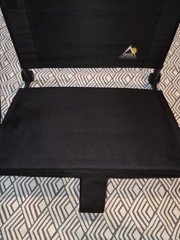 GCI Outdoor Adult Bleacher Foldable Adjustable Stadium Seat w/straps Black Used