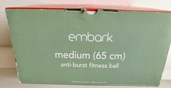 Embark Medium 65cm Fitness Ball with Pump & Manual – Blue