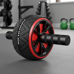 Ab Roller Wheel Core Abdominal Exercise Workout Home Gym Fitness Equipment Black
