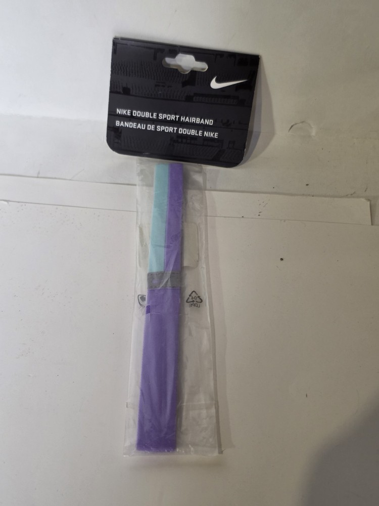 NIKE Double Sports Hairband Purple & Sky Blue 81911 Unisex Running – Brand NEW!