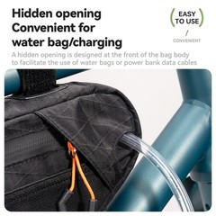 Qunature Bike Frame Bag Waterproof Under Tube Bag 3.5-5 L with Hydration Opening