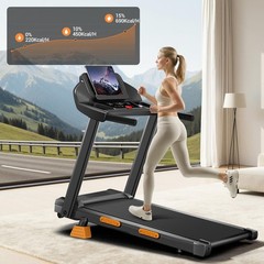 15% Incline Treadmill with Handle, 3-in-1 Portable Treadmills for Home and Of…