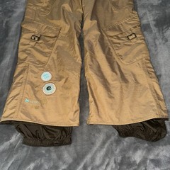 Burton Womens Snowboard Ski Pants Mustard Yellow Size S With Patches