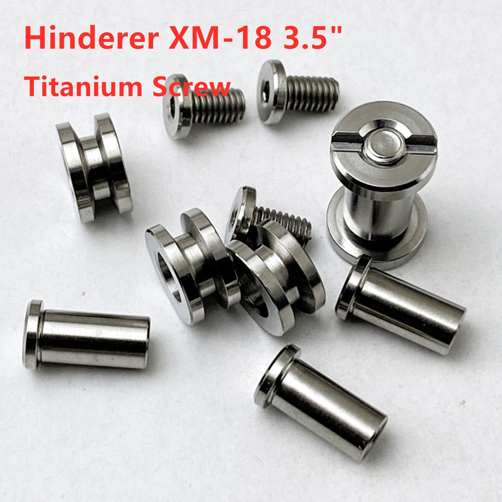 Titanium Pivot Standoff and Screw Set For Hinderer XM-18 3.5&Prime; Folding Knife Part