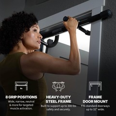 Pull Up Bar – 8-Grip Door Frame Mounting Pull-Up Bar for Versatile Workouts -…