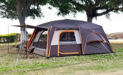 Extra Large Tent 12 Person,Family Cabin Tents,2 Bay-Windows,2 Rooms and 3 Doors