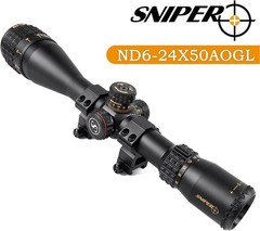 Sniper 6-24×50 AO Hunting Rifle Scope – Red/Green/Blue Illuminated Reticle