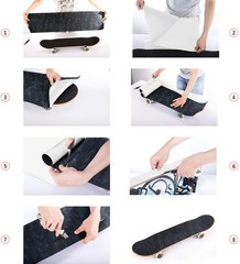 Skateboard Grip Tape Sheet, 45.2×10.6 inch,Bubble Free, Waterproof, Scooter, …
