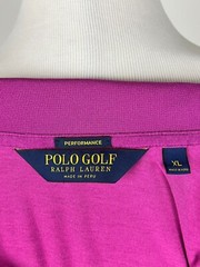 POLO GOLF Ralph Lauren S/S Performance Polo Shirt w/Shirttail Hem – XL, Fuchsia