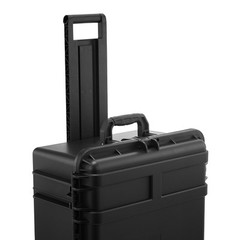 3.5 Cu.ft Weatherproof Hard Case Rolling Wheels & Retractable Handle Black