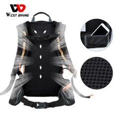 WEST BIKING Waterproof Bike Bag Cycling Hiking Hydration Pack Backpack 10L Gray