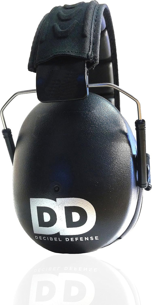 DECIBEL DEFENSE Professional Safety Ear Muffs 37Db NRR – the HIGHEST Rated & MOS