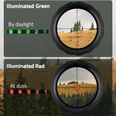 Compact 4×30 Rifle Scope Illuminated Customized-Dot Reticle w/ 30mm Offset Mount