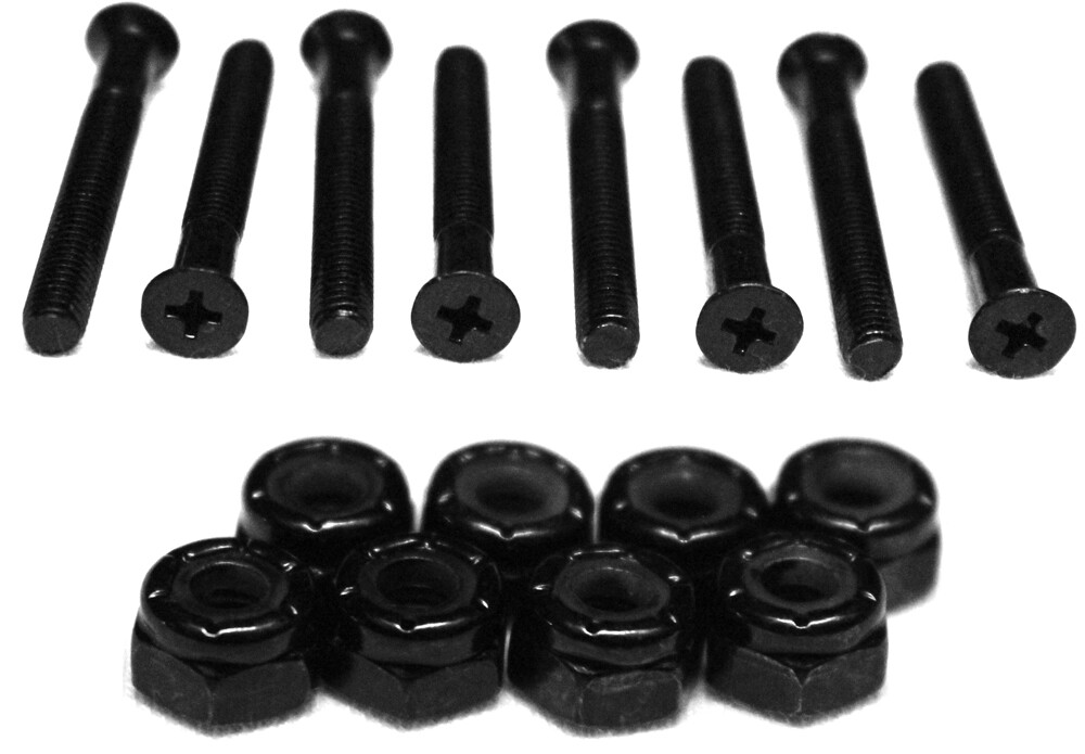 SKATEBOARD HARDWARE 1 in PHILLIPS 1 SET NUTS & BOLTS 8pc STEEL CONSTRUCTION
