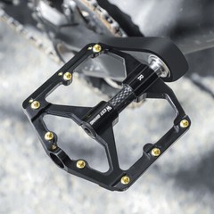 WEST BIKING Bike Pedals Carbon Fiber Axle 3 Bearing Bicycle Pedals Black a Pair