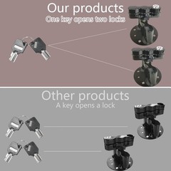 2 Pack Lock Mount for RotopaX Gas Water FuelPax Same Key Replacement