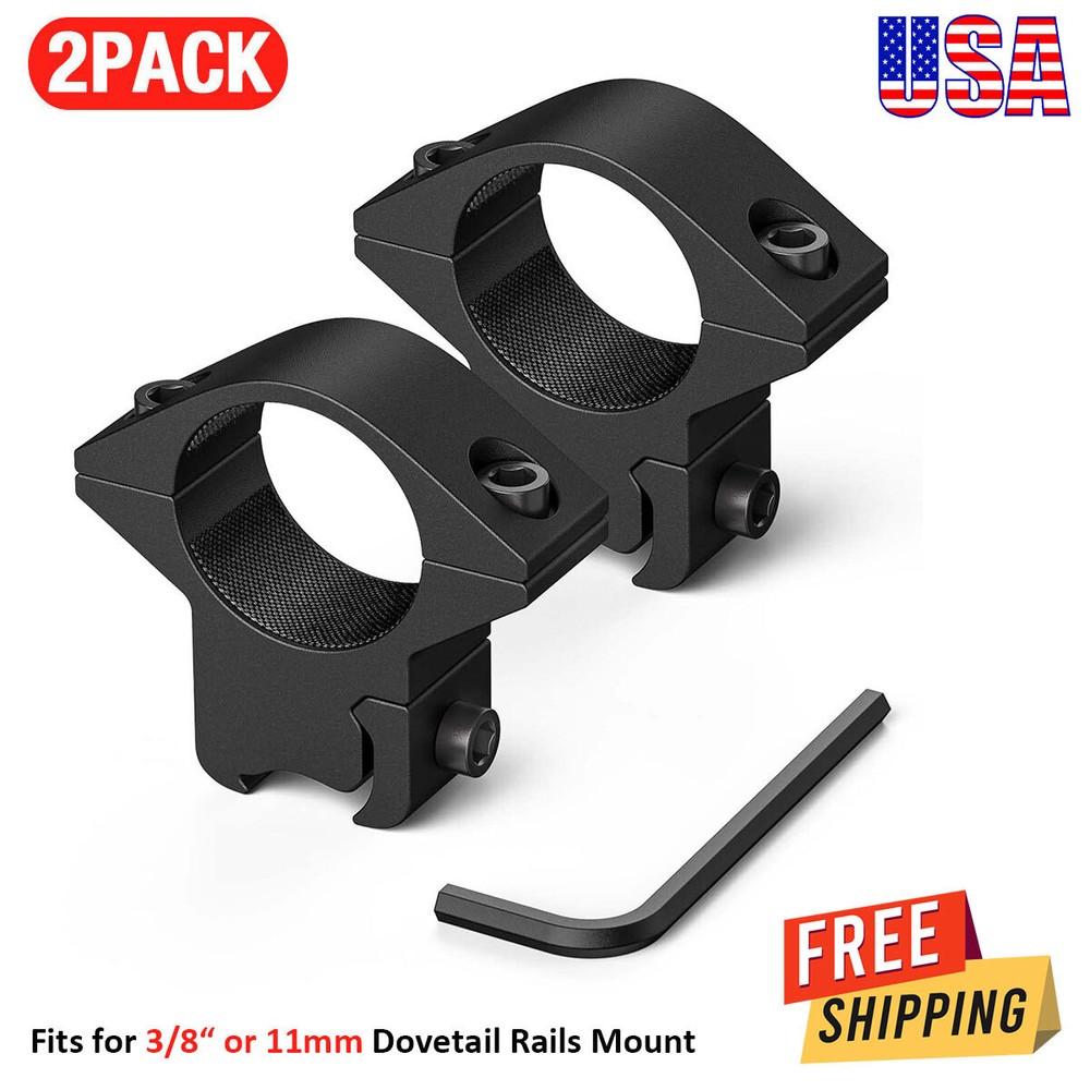 1 » Medium Profile Scope Rings For 3/8&prime; or 11mm Dovetail Airsoft, 10/22, Rimfire