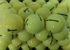50 Srixon Soft Feel Yellow Used Golf Balls in (AAAAA) 5A MINT Condition