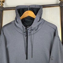 UNDER ARMOUR Size 4XL 1/2 Zip Fleece Lined Hooded Sweatshirt Hoodie ColdGear