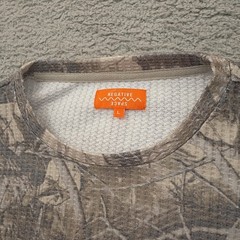 Negative Space Waffle Knit T-Shirt Mens Large NEW Camo Oversized Hunting Nature