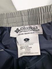 Columbia Mens Pants Polyvinyl Chloride Size Large Rain Vented Elastic Waist