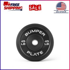 CAP Barbell Olympic Rubber Bumper Plate, SINGLE 45lb