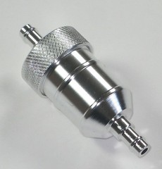 BILLET ALUMINUM IN LINE FUEL FILTER 1/4&Prime; FOR GO KARTS ATV DUNE BUGGY MOTORCYCLE