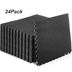 12/24 Pack Exercise Floor Mat Interlocking Tiles Foam w/ 24 x24 x 0.5 »