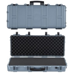 Uimoso Durable Waterproof Rifle Case with Customizable Foam Insert – Grey